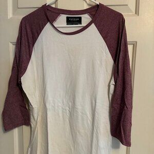 Pac Sun Mens Long Sleeve Casual Shirt Size Large Maroon & White Colors